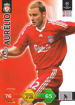 Fabio Aurelio Liverpool 2009/10 Panini Super Strikes CL #195
